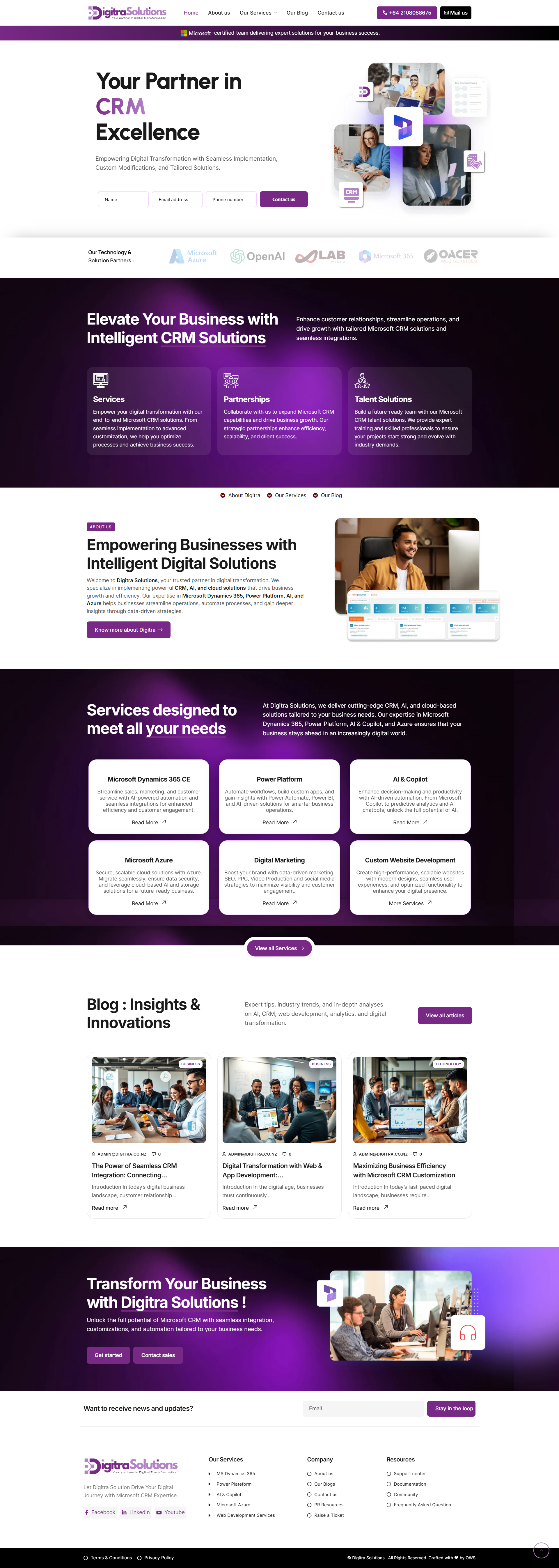 Digitra Sol Website Preview